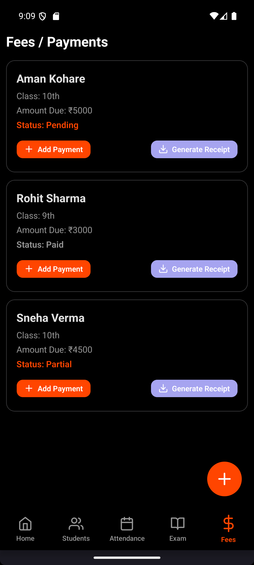 Fee Management